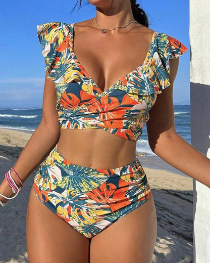 Dana® | Bikini senza schienale con motivo tropicale