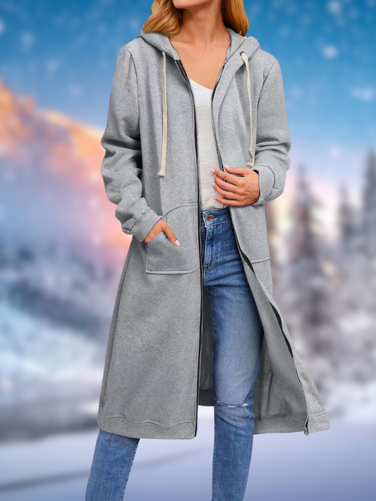 Brina® | Cappotto lungo alla moda con coulisse