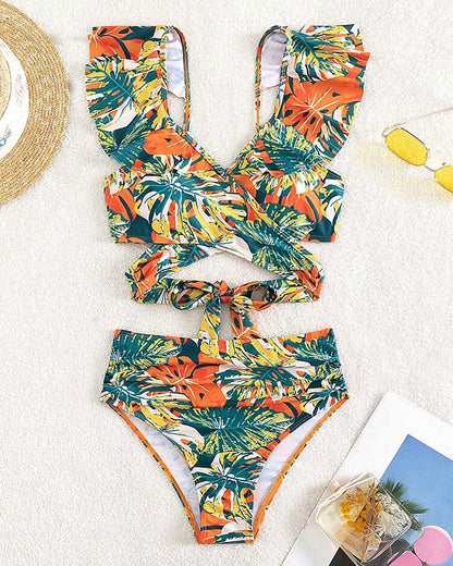 Dana® | Bikini senza schienale con motivo tropicale