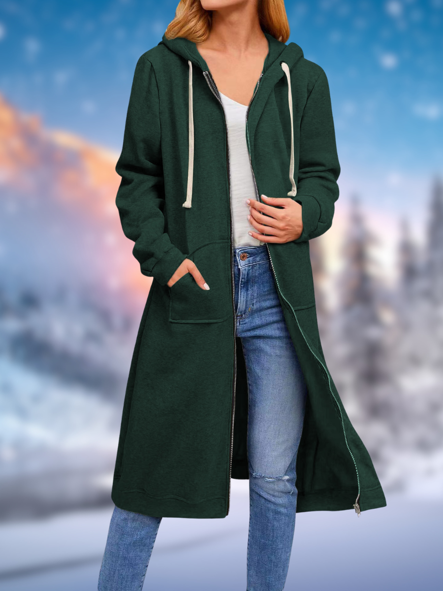 Brina® | Cappotto lungo alla moda con coulisse