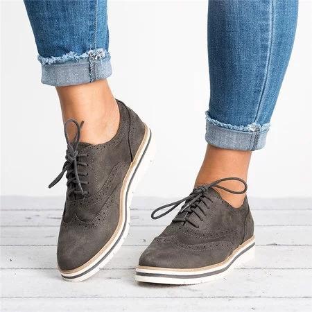 Lucille® | Scarpe Oxfords traforate in pizzo Plus Size Scarpe casual