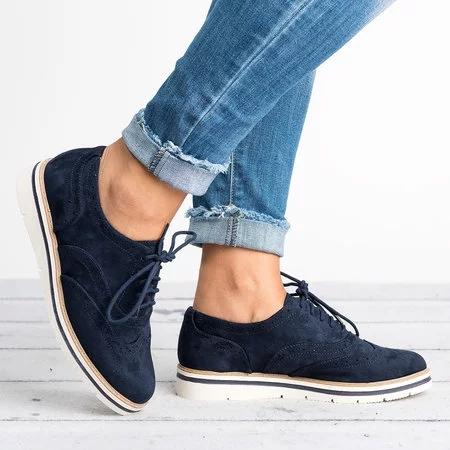 Lucille® | Scarpe Oxfords traforate in pizzo Plus Size Scarpe casual