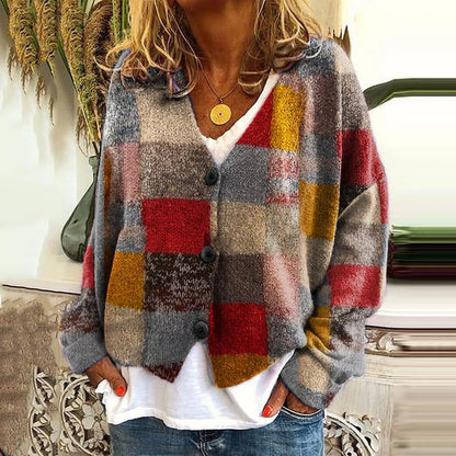 Maddie® | Comodo cardigan con stampa astratta